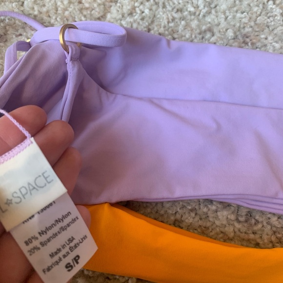 L space Kelli bikini top in lilac and mango - Picture 6 of 6